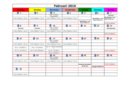 kalender Februari 2016