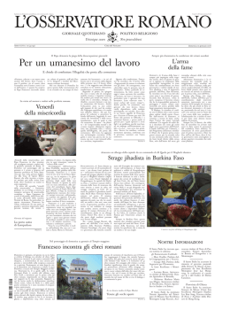 L`OSSERVATORE ROMANO
