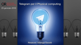 Telegram per il Physical computing