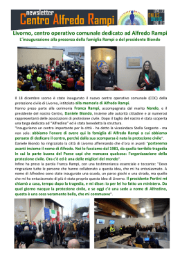 Leggi tutto... - Centro Alfredo Rampi
