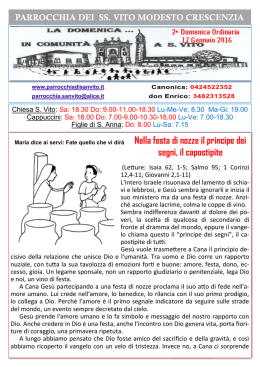 Avvisi 17-24 Gennaio 2016 - Parrocchia di San Vito in Bassano del