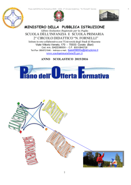 POF 2015/2016 - Scuola Primaria e dell`Infanzia "Nicola Fornelli"