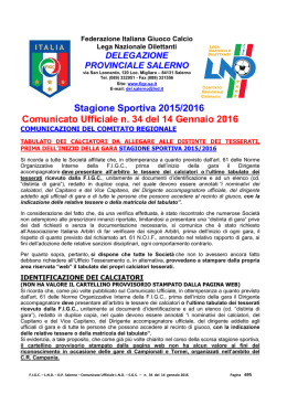 c.u. 34. D.P.SALERNO - Comitato Regionale Campania