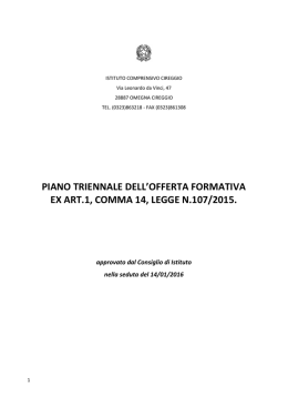 Piano Triennale dell\`Offerta Formativa (PTOF)
