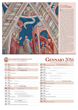 GENNAIO 2016 - Parrocchia Sant`Agostino
