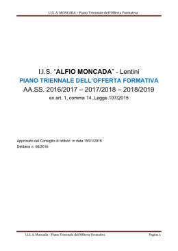 piano triennale dell`offerta formativa