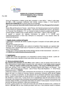 AVVISO TRATTATIVA PRIVATA SISTEMAZIONE 3 Montelupo