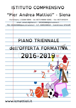 Piano triennale dell`offerta formativa (PTOF)