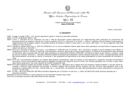 decreto inserimento GAE972 - Ufficio Scolastico Provinciale – Pistoia