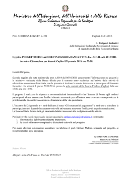 BANCA D`ITALIA nota USR N.251 del 13-1-16