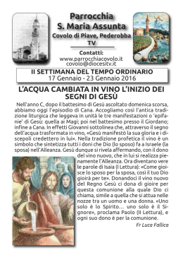 Foglietto Settimanale - Parrocchia S. Maria Assunta