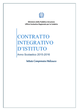 CONTRATTO INTEGRATIVO 2015-16 – Con Economie