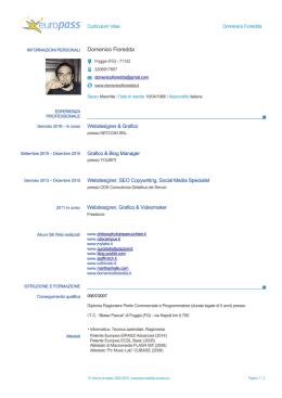 my CV - Domenico Fioredda