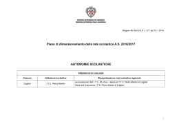 Piano di dimensionamento della rete scolastica A.S. 2016/2017