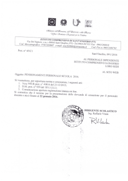 pensionamenti 2016 - IC Sant`Onofrio | Sito web ufficiale