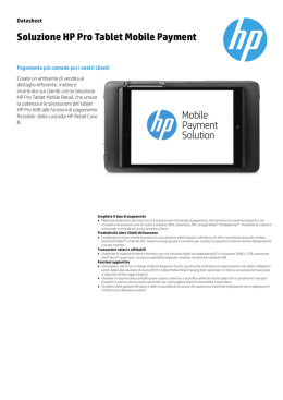 Soluzione HP Pro Tablet Mobile Payment