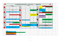 calendario 2016 - Comitato Regionale Lazio