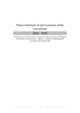 Piano triennale anticorruzione