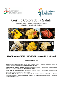 programma sigep 2016 - Maestri della Gelateria Italiana