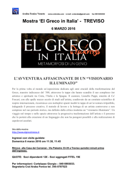 Mostra `El Greco in Italia` - TREVISO