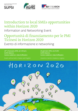 Introduction to local SMEs opportunities within Horizon