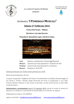 Orchestra “IPOMERIGGI MUSICALI” - Associazione Ad libitum
