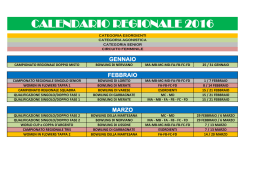 CALENDARIO REGIONALE 2016