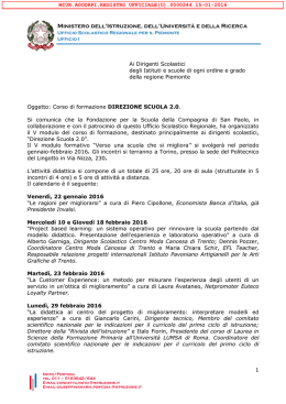 Prot n 244_15 gen 2016 - Ufficio Scolastico Regionale Piemonte