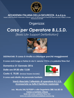 Diapositiva 1 - Accademia Italiana della Sicurezza Asdps
