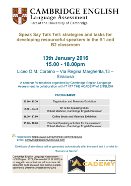 Speak Say Talk Tell - Cambridge English