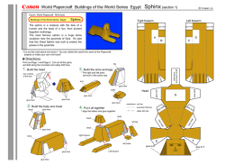 World Papercraft Buildings of the World Series Egypt Sphinx(section 1)