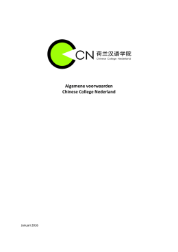 Algemene voorwaarden Chinese College Nederland