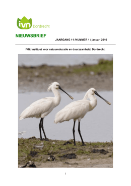 nieuwsbrief - Stichting Natuur & Landschap Zwijndrechtse Waard en