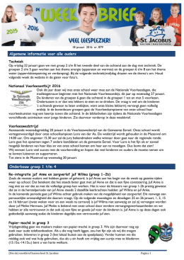 18 januari 2016 - Basisschool St Jacobus