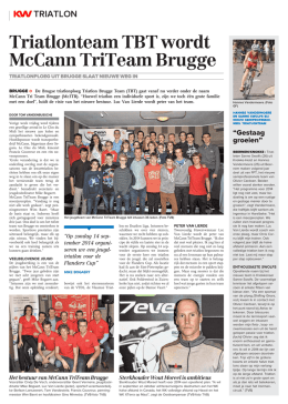 Triatlonteam TBT wordt McCann TriTeam Brugge