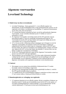 Algemene voorwaarden Leverland Technology