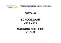 PTA V6 - Maurick College