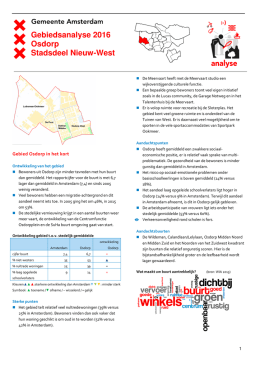 Gebiedsanalyse 2016 Osdorp Stadsdeel Nieuw-West