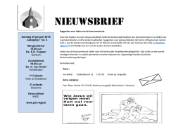 Nieuwsbrief - Hervormde Gemeente Broek op Langedijk