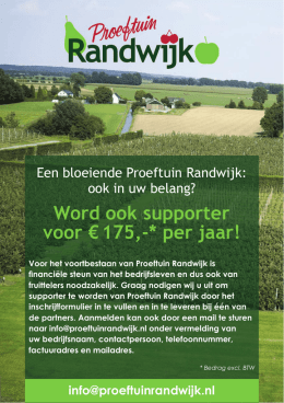 Brochure Proeftuin Randwijk