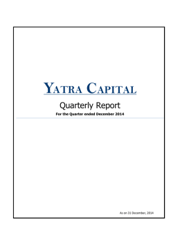 Quarterly Report December 2014