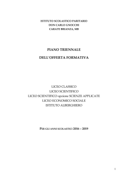 Piano Triennale dell`Offerta Formativa