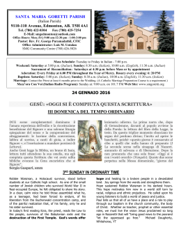 24 January 2016 - Santa Maria Goretti Parish