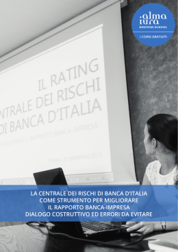 la centrale dei rischi di banca d`italia come strumento