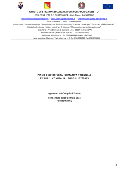 PIANO DELL`OFFERTA FORMATIVA TRIENNALE EX ART.1