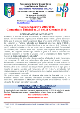 CU 29 - D.P. NAPOLI - Comitato Regionale Campania
