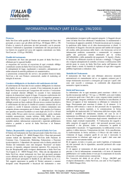 Condizioni generali di contratto - Italianet-Com
