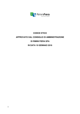 Leggi il codice etico di Rimini Fiera