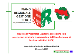 Piano Regionale di Gestione dei Rifiuti