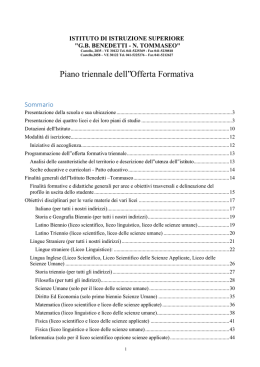 Piano Triennale Offerta Formativa a.s 2016-2019
